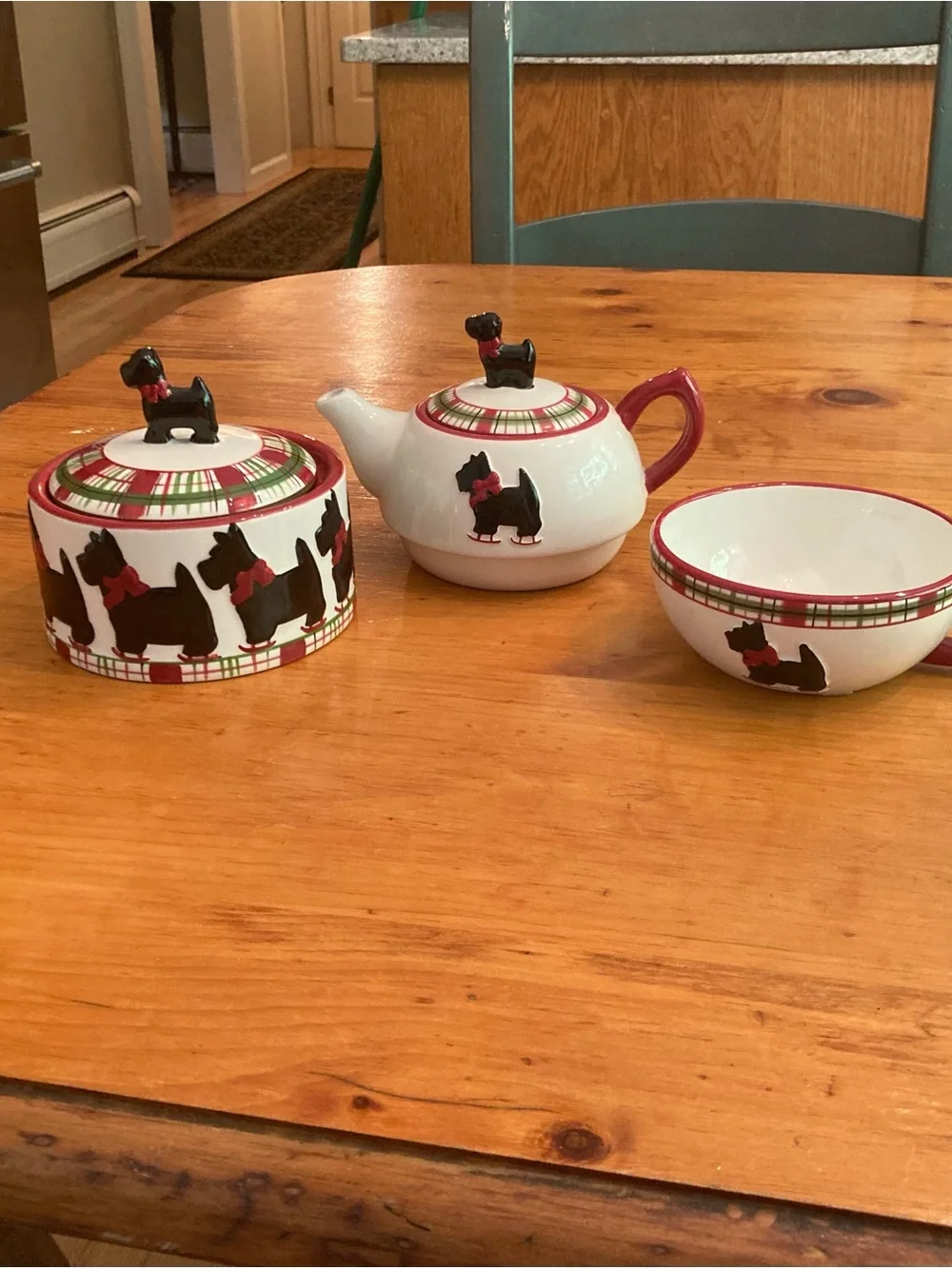 Scottie tea set 3 pc.